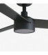 Rudder 106cm Smart LED Ceiling Fan Matt Black Walnut Blade 3 Blade Reversible -3
