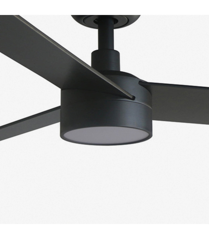 Rudder 106cm Smart LED Ceiling Fan Matt Black Walnut Blade 3 Blade Reversible -3