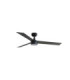 Rudder 132cm LED Ceiling Fan Matt Black Walnut Blade 3 Blade Reversible -1