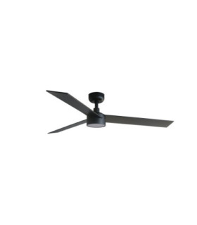 Rudder 132cm LED Ceiling Fan Matt Black Walnut Blade 3 Blade Reversible -1