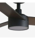 Rudder 132cm LED Ceiling Fan Matt Black Walnut Blade 3 Blade Reversible -3