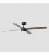 Rudder 132cm LED Ceiling Fan Matt Black Walnut Blade 4 Blade Reversible -6