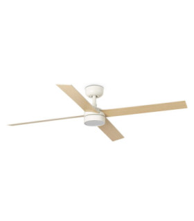 Rudder 132cm LED Ceiling Fan Matt White 4 Blade Reversible -2