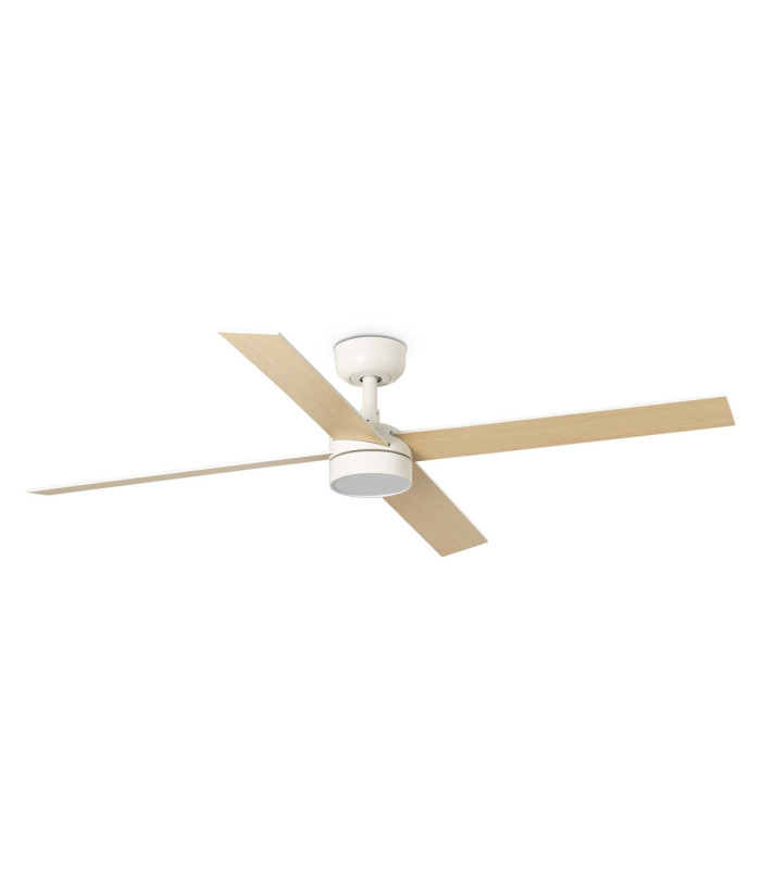 Rudder 132cm LED Ceiling Fan Matt White 4 Blade Reversible -2