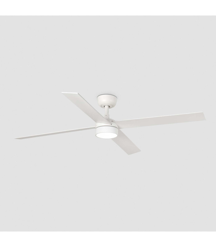 Rudder 132cm LED Ceiling Fan Matt White 4 Blade Reversible -7