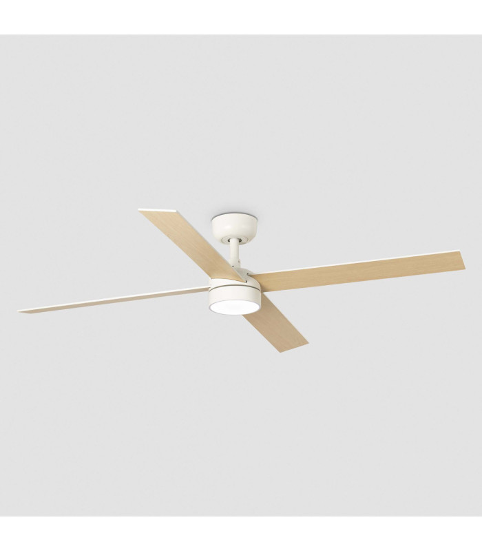 Rudder 132cm LED Ceiling Fan Matt White 4 Blade Reversible -9
