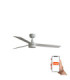 Rudder 132cm Smart LED Ceiling Fan Matt White 3 Blade Reversible -1