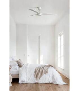 Rudder 132cm Smart LED Ceiling Fan Matt White 3 Blade Reversible -2