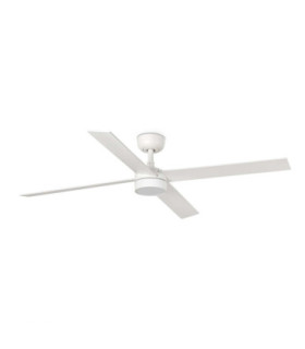 Rudder 132cm Smart LED Ceiling Fan Matt White 4 Blade Reversible -1