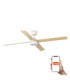 Rudder 132cm Smart LED Ceiling Fan Matt White 4 Blade Reversible -2
