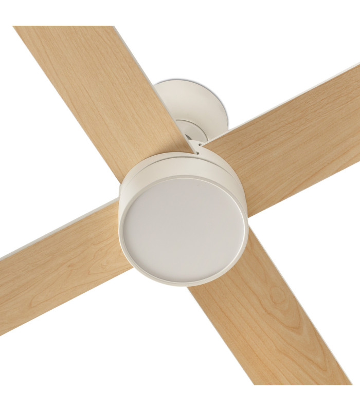 Rudder 132cm Smart LED Ceiling Fan Matt White 4 Blade Reversible -4