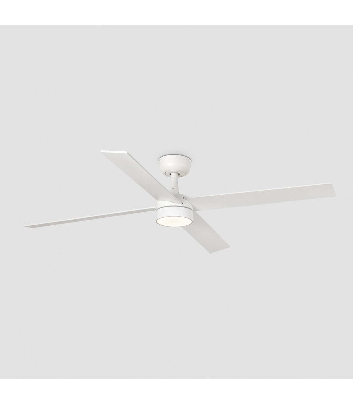 Rudder 132cm Smart LED Ceiling Fan Matt White 4 Blade Reversible -10