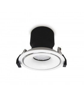 LED Recessed Round Downlight, White/White, 25 deg. Beam Angle, 760lm, 3000K, IP20, DRIVER NOT INC. - 2