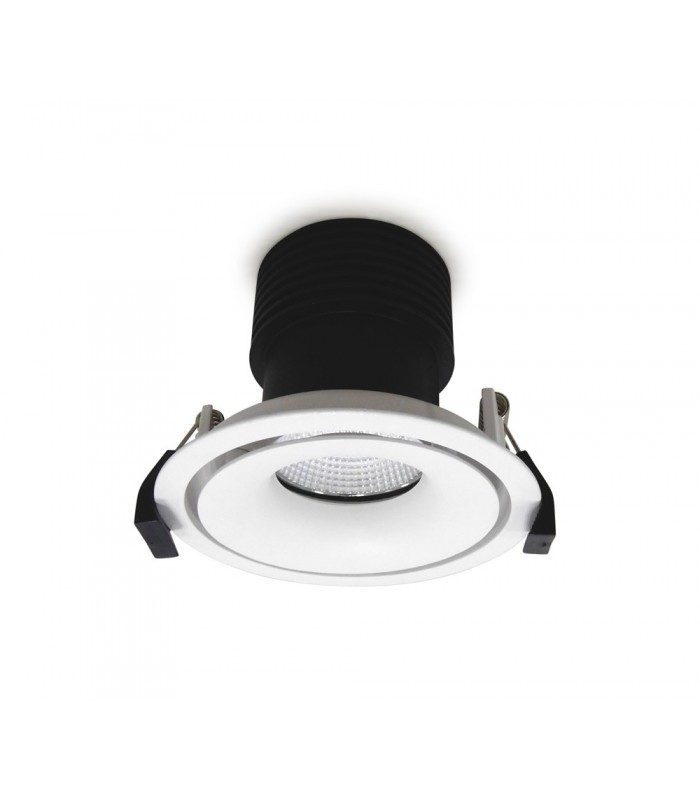 LED Recessed Round Downlight, White/White, 25 deg. Beam Angle, 760lm, 3000K, IP20, DRIVER NOT INC. - 2