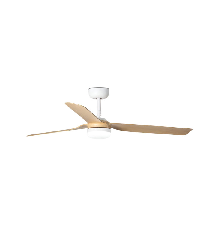 Punt 130cm LED Ceiling Fan White Light Wood Blades-5
