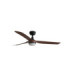 Punt 130cm LED Ceiling Fan Black Dark Wood Blades-1