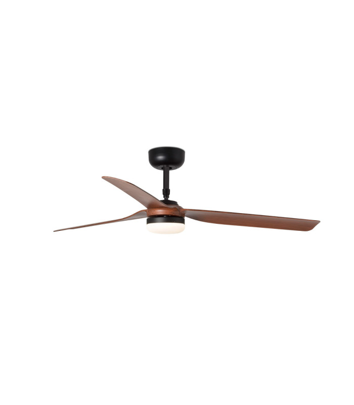 Punt 130cm LED Ceiling Fan Black Dark Wood Blades-5