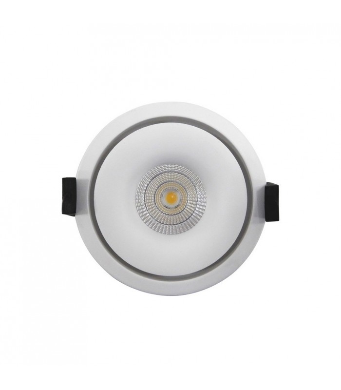 LED Recessed Round Downlight, White/White, 25 deg. Beam Angle, 760lm, 3000K, IP20, DRIVER NOT INC. - 5
