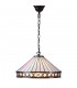 1 Light Large Ceiling Pendant Dark Bronze, Tiffany glass, E27 - 1
