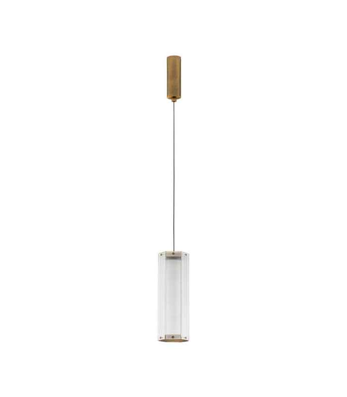 Essenzo Slim Pendant Ceiling Light Antique Brass Triac Dimmable LED 7W 385lm 3000K-1
