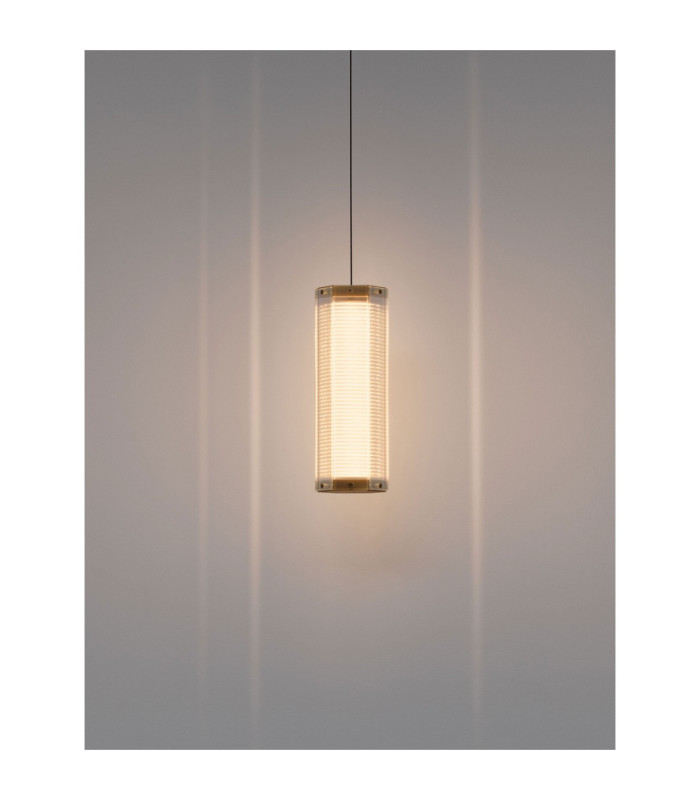 Essenzo Slim Pendant Ceiling Light Antique Brass Triac Dimmable LED 7W 385lm 3000K-7