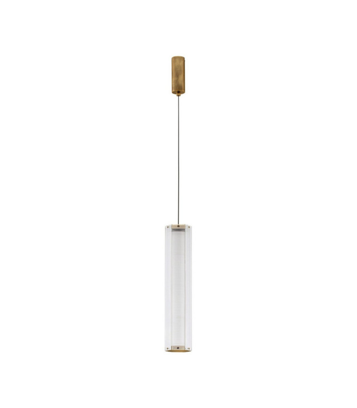 Essenzo Slim Pendant Ceiling Light Antique Brass Triac Dimmable LED 12W 660lm 3000K-1