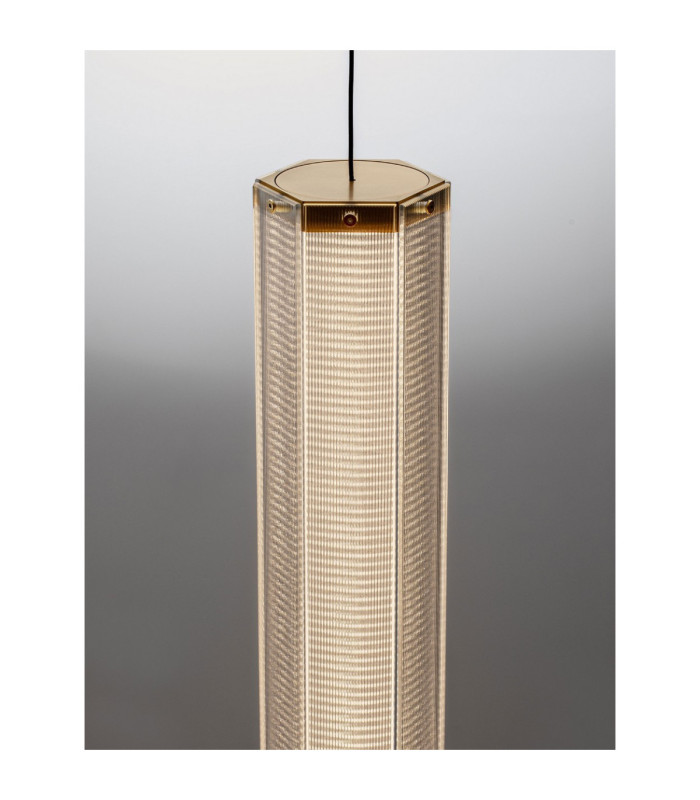 Essenzo Slim Pendant Ceiling Light Antique Brass Triac Dimmable LED 12W 660lm 3000K-5