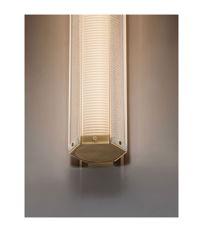 Essenzo Integrated LED Wall Lamp Antique Brass LED 10W 550lm 3000K-5