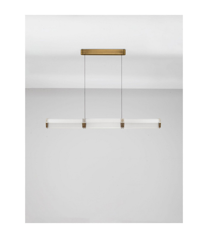 Essenzo Bar Pendant Ceiling Light Antique Brass Triac Dimmable LED 24W 1320lm 3000K-3