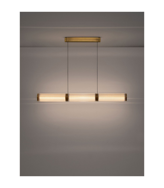 Essenzo Bar Pendant Ceiling Light Antique Brass Triac Dimmable LED 24W 1320lm 3000K-4