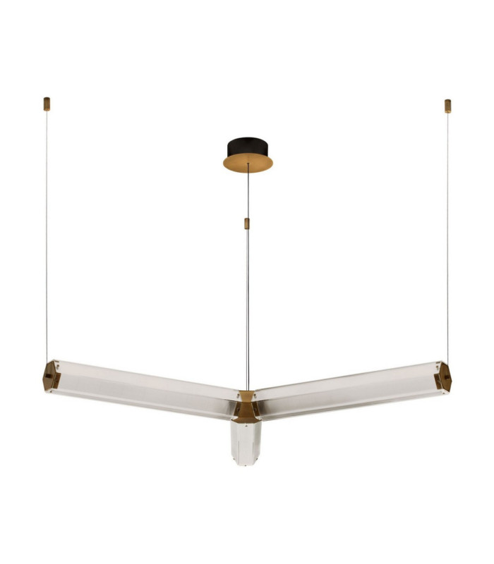 Essenzo Integrated LED Pendant Ceiling Light Antique Brass Triac Dimmable LED 23W 1265lm 3000K-1