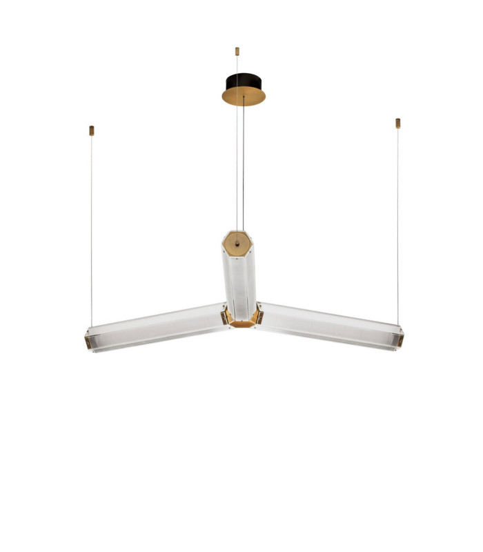 Essenzo Integrated LED Pendant Ceiling Light Antique Brass Triac Dimmable LED 23W 1265lm 3000K-3