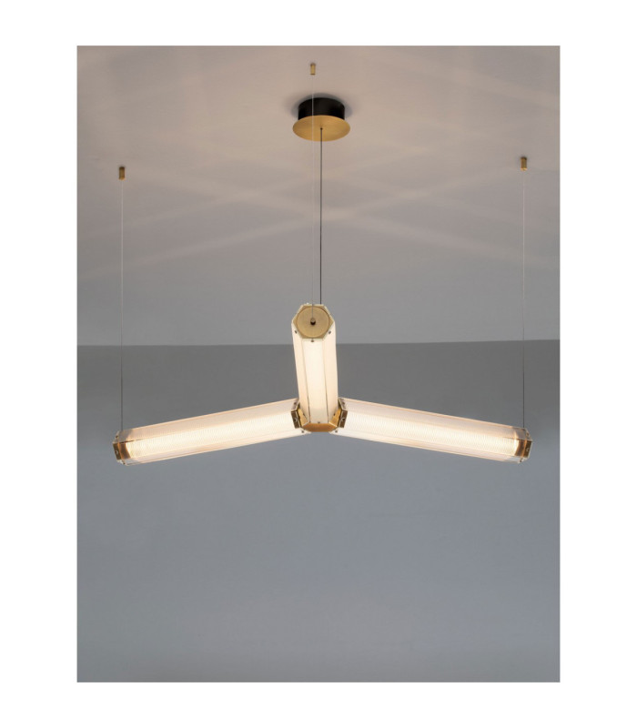 Essenzo Integrated LED Pendant Ceiling Light Antique Brass Triac Dimmable LED 23W 1265lm 3000K-7
