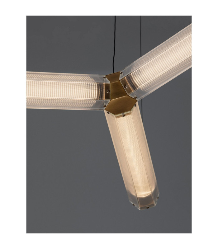 Essenzo Integrated LED Pendant Ceiling Light Antique Brass Triac Dimmable LED 23W 1265lm 3000K-9