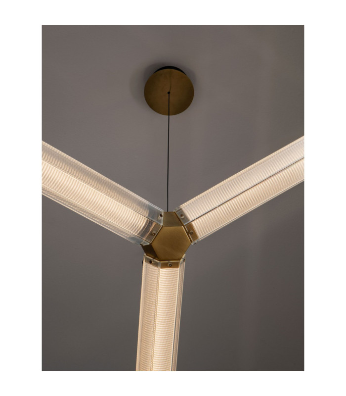 Essenzo Integrated LED Pendant Ceiling Light Antique Brass Triac Dimmable LED 23W 1265lm 3000K-10