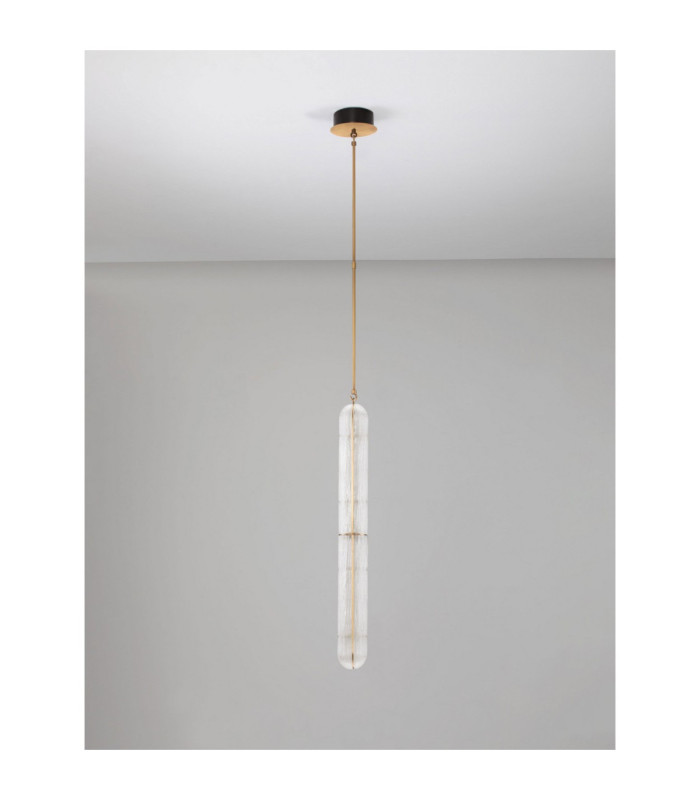 Gloree Slim Pendant Ceiling Light Antique Brass Triac Dimmable LED 20W 1200lm 3000K-3