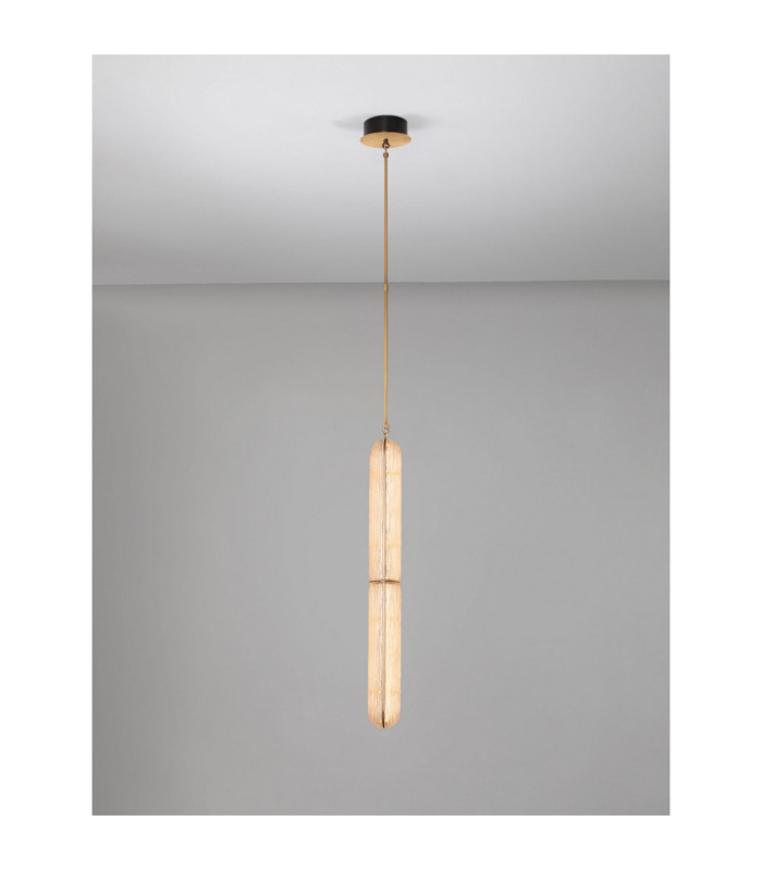 Gloree Slim Pendant Ceiling Light Antique Brass Triac Dimmable LED 20W 1200lm 3000K-4