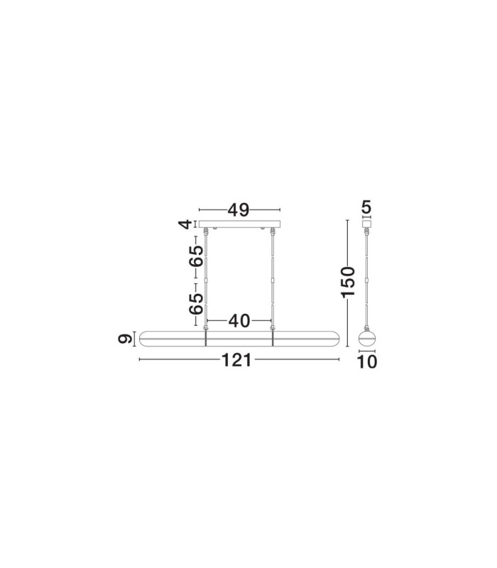 Gloree Bar Pendant Ceiling Light Antique Brass Triac Dimmable LED 23W 1380lm 3000K-10