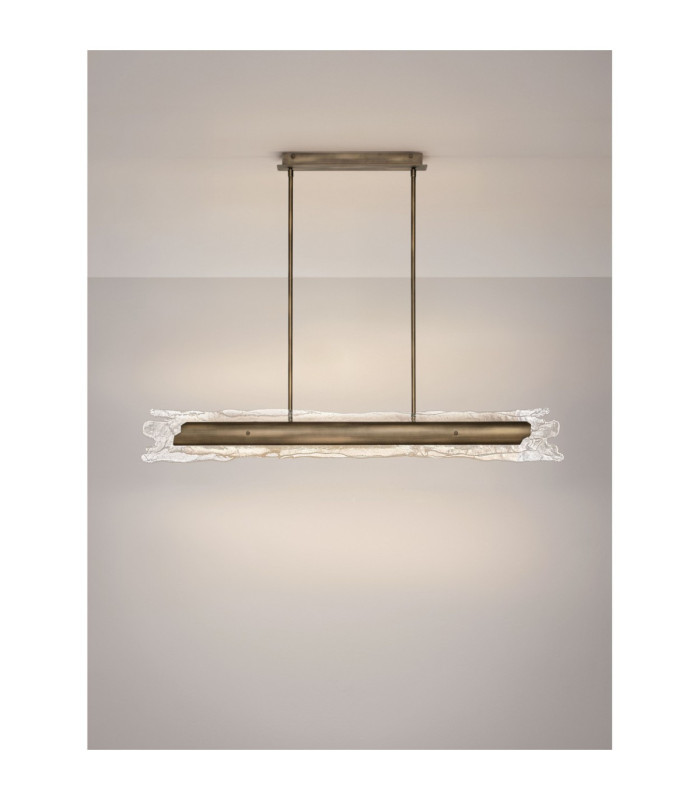 Velar Bar Pendant Ceiling Light Antique Brass Triac Dimmable LED 56W 1161lm 3000K-4