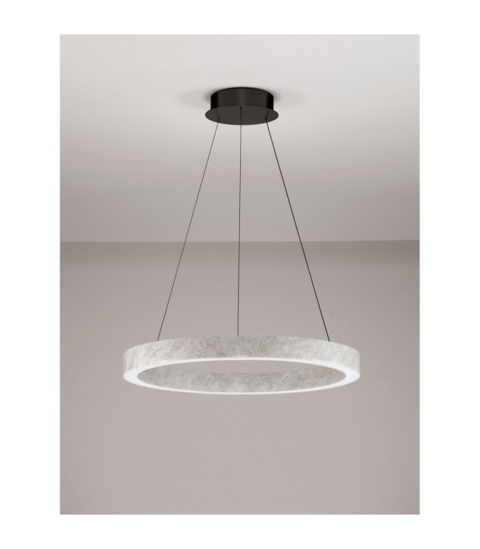 Valley Integrated LED Pendant Ceiling Light Natural Marble Black Triac Dimmable LED 30W 1950lm 3000K-3