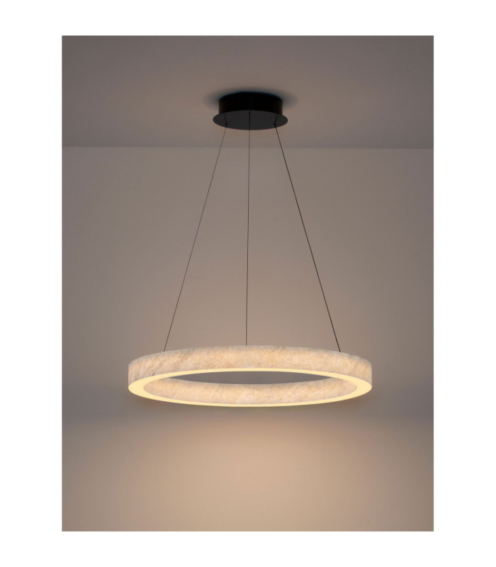 Valley Integrated LED Pendant Ceiling Light Natural Marble Black Triac Dimmable LED 30W 1950lm 3000K-4