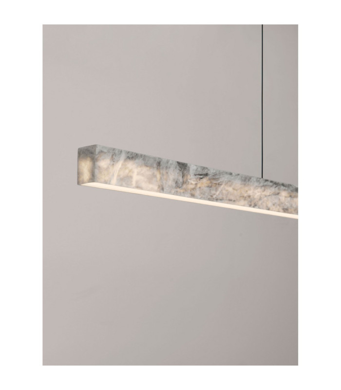 Valley Bar Pendant Ceiling Light Natural Marble Black Triac Dimmable LED 33W 1980lm 3000K-6