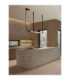 Valley Bar Pendant Ceiling Light Natural Marble Black Triac Dimmable LED 25W 1500lm 3000K-2