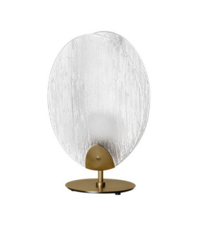 Shelina Glass Table Lamp Antique Brass LED 6W 390lm 3000K-1