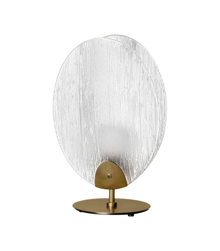 Shelina Glass Table Lamp Antique Brass LED 6W 390lm 3000K-1