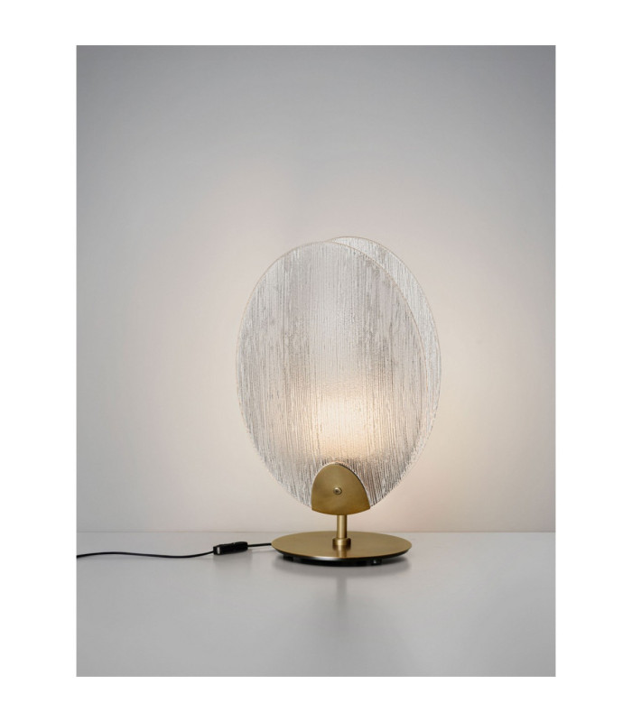 Shelina Glass Table Lamp Antique Brass LED 6W 390lm 3000K-4