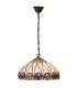 1 Light Medium Ceiling Pendant Dark Bronze, Tiffany glass, E27 - 1