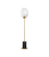Shelina Glass Floor Lamp Antique Brass Black LED 6W 390lm 3000K-1
