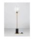 Shelina Glass Floor Lamp Antique Brass Black LED 6W 390lm 3000K-3