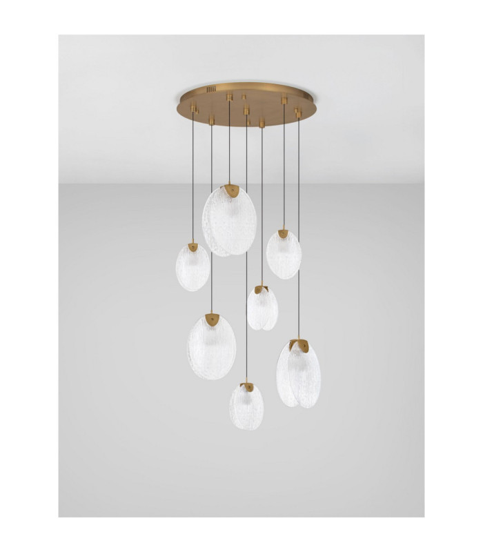 Shelina Cluster Pendant Ceiling Light Antique Brass Triac Dimmable LED 22W 1430lm 3000K-3